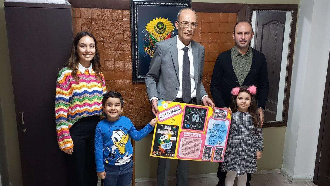 Cumhuriyet İlkokulu Anasınıfı Öğrencilerinden İlçe Milli Eğitim Müdürümüz Recep  AKDEMİR'e Proje Kapsamında Ziyaret